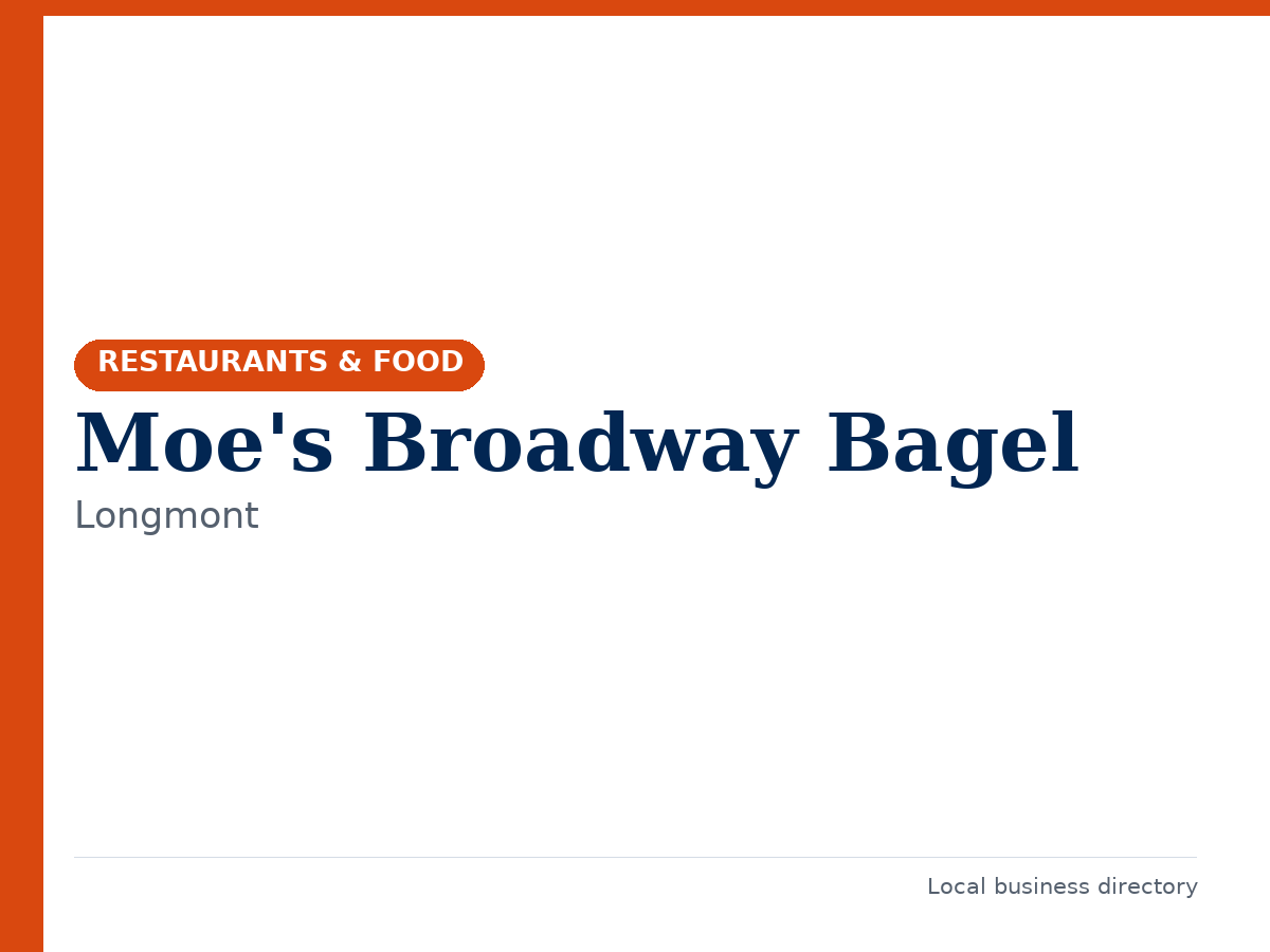 Moe's Broadway Bagel