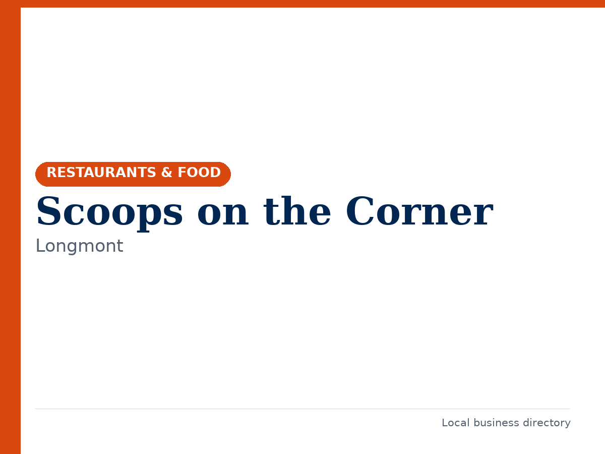 Scoops on the Corner