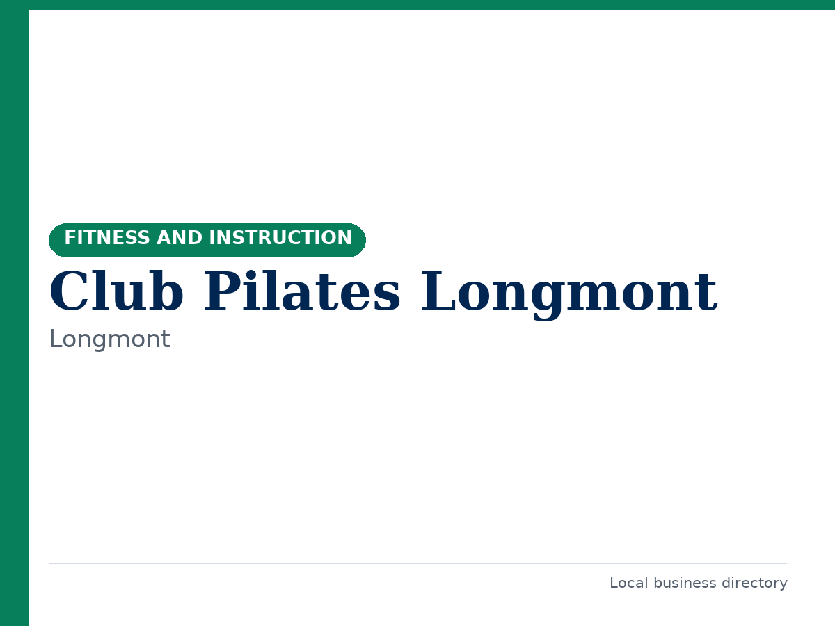 Club Pilates Longmont