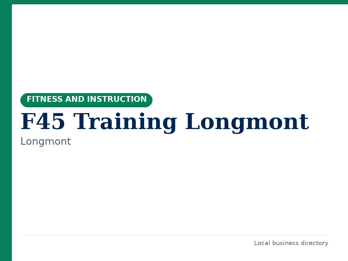 F45 Training Longmont