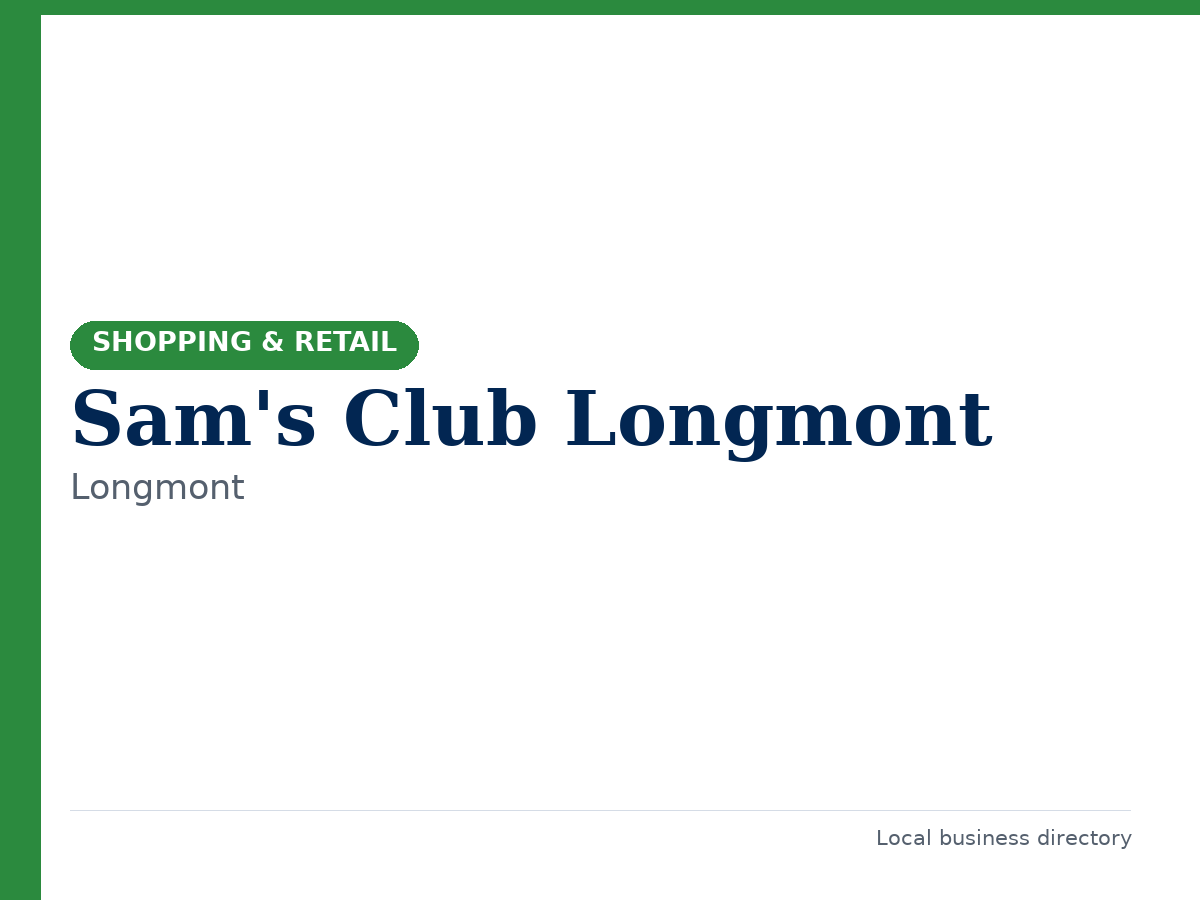 Sam's Club Longmont