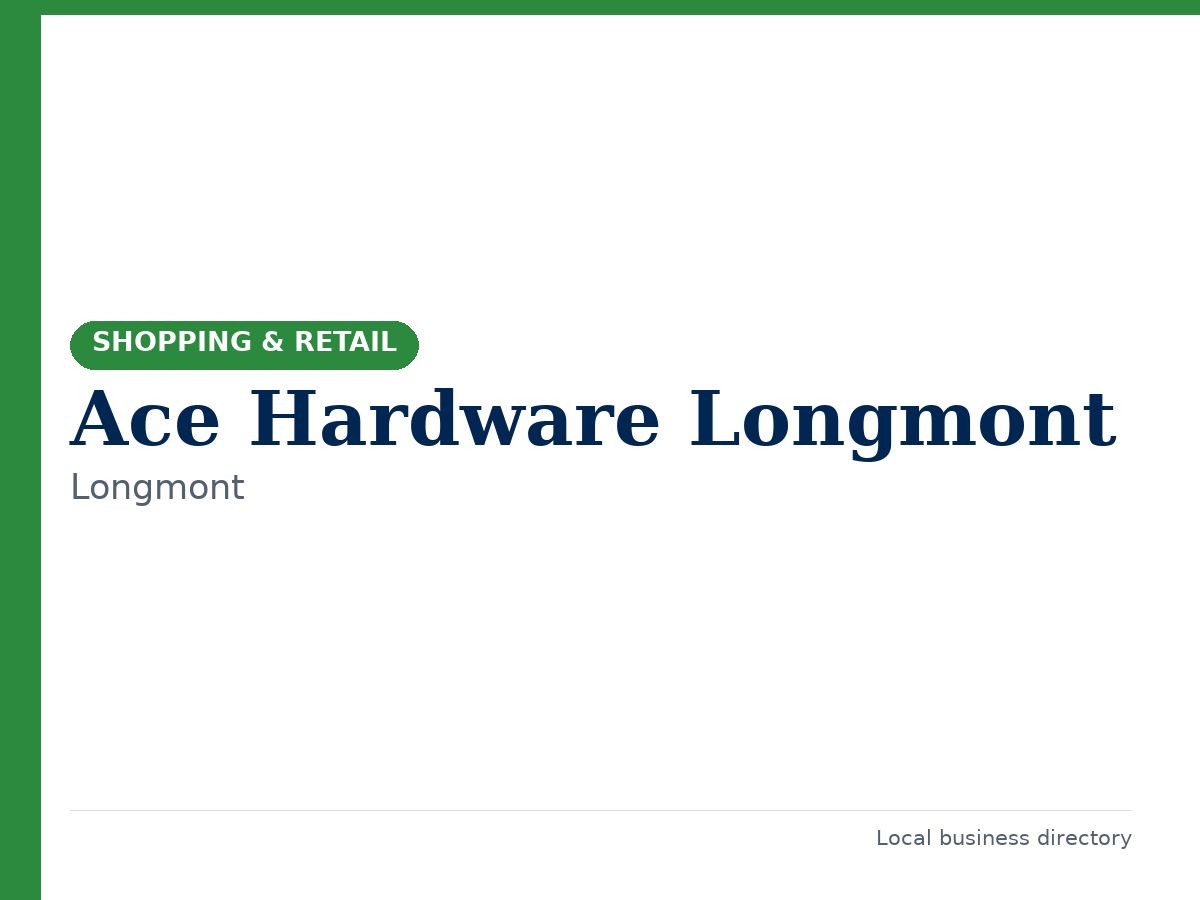 Ace Hardware Longmont
