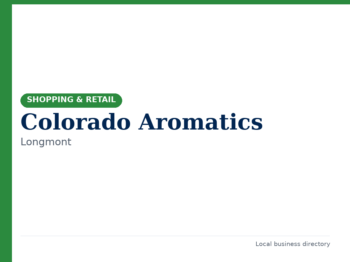 Colorado Aromatics