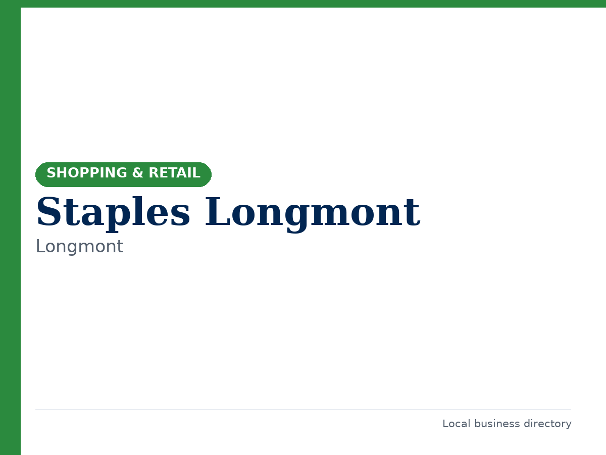 Staples Longmont