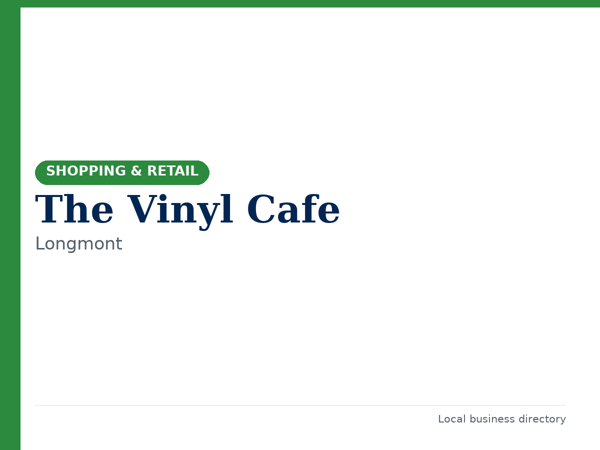 The Vinyl Cafe