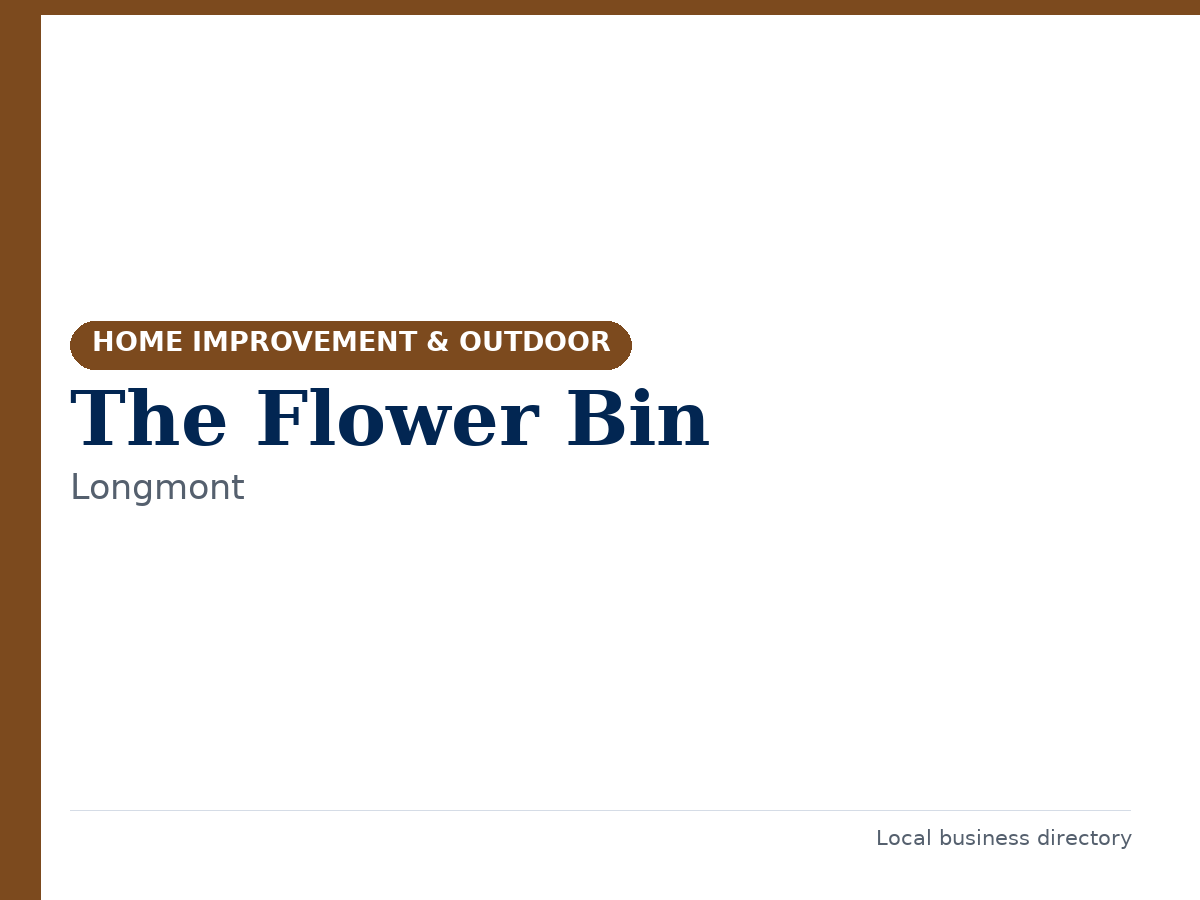 The Flower Bin