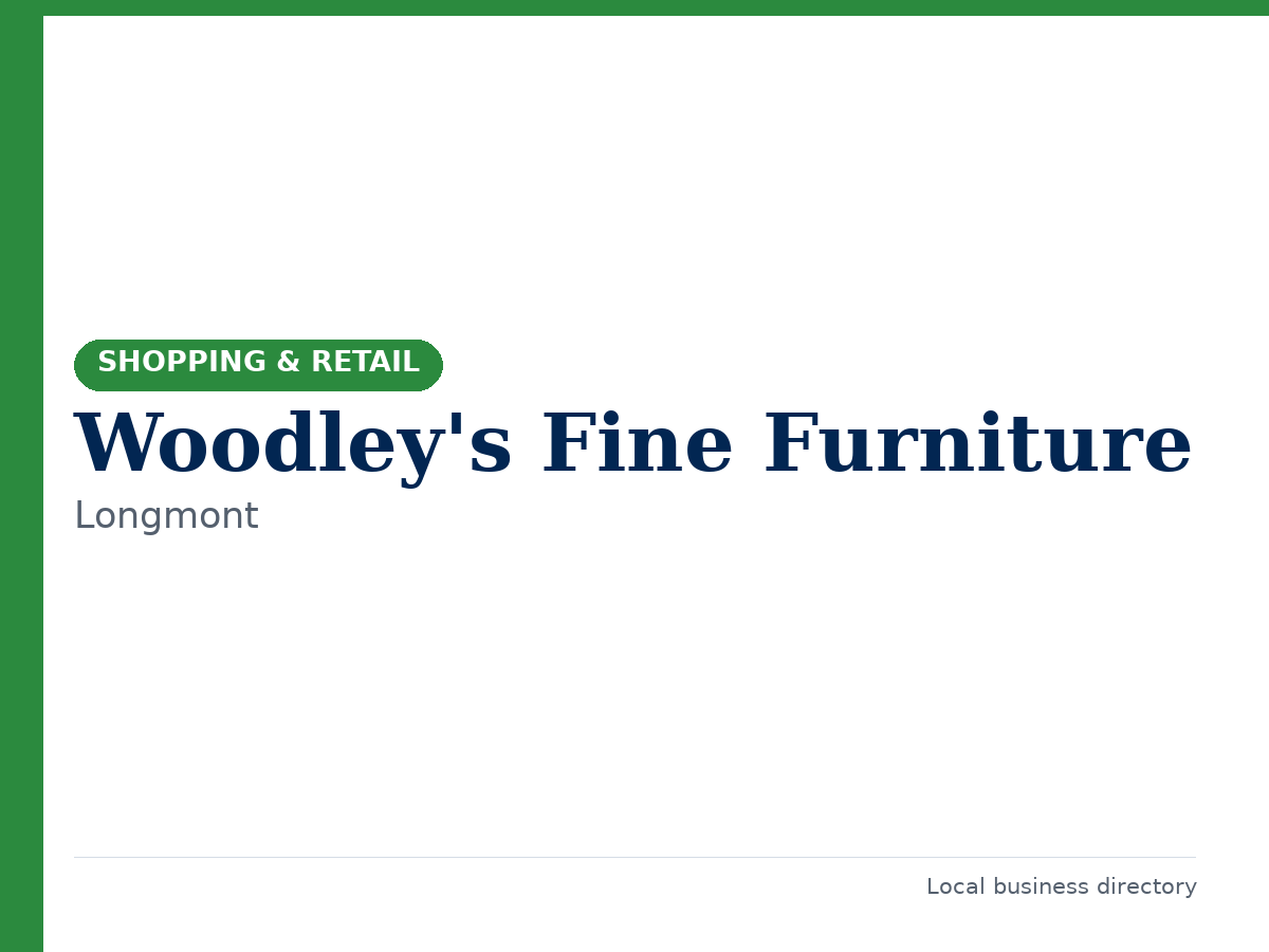 Woodley's Fine Furniture