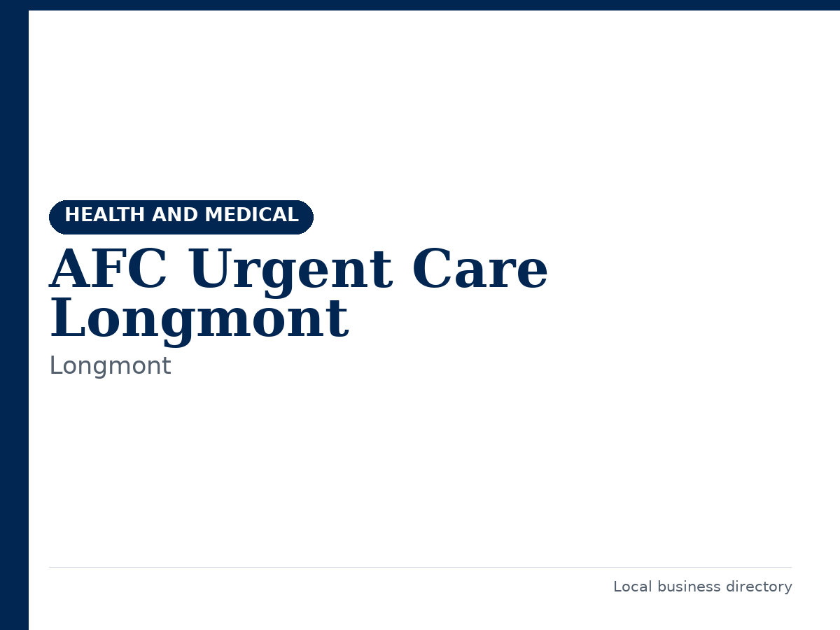 AFC Urgent Care Longmont