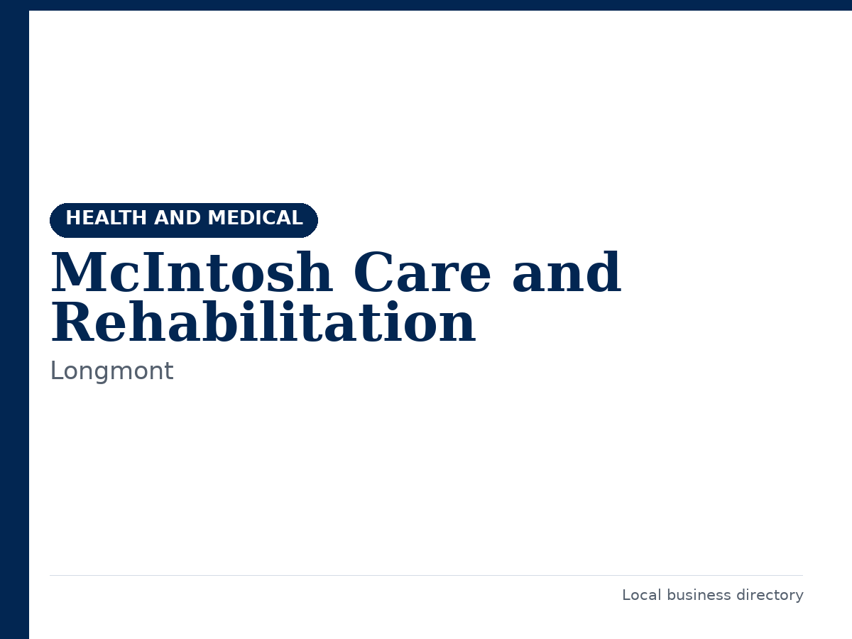 McIntosh Care and Rehabilitation