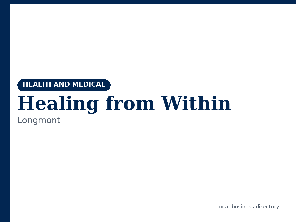 Healing from Within