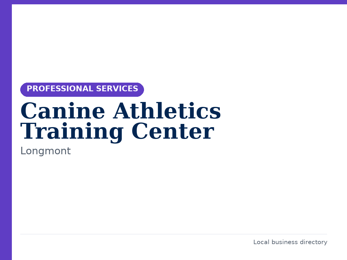 Canine Athletics Training Center