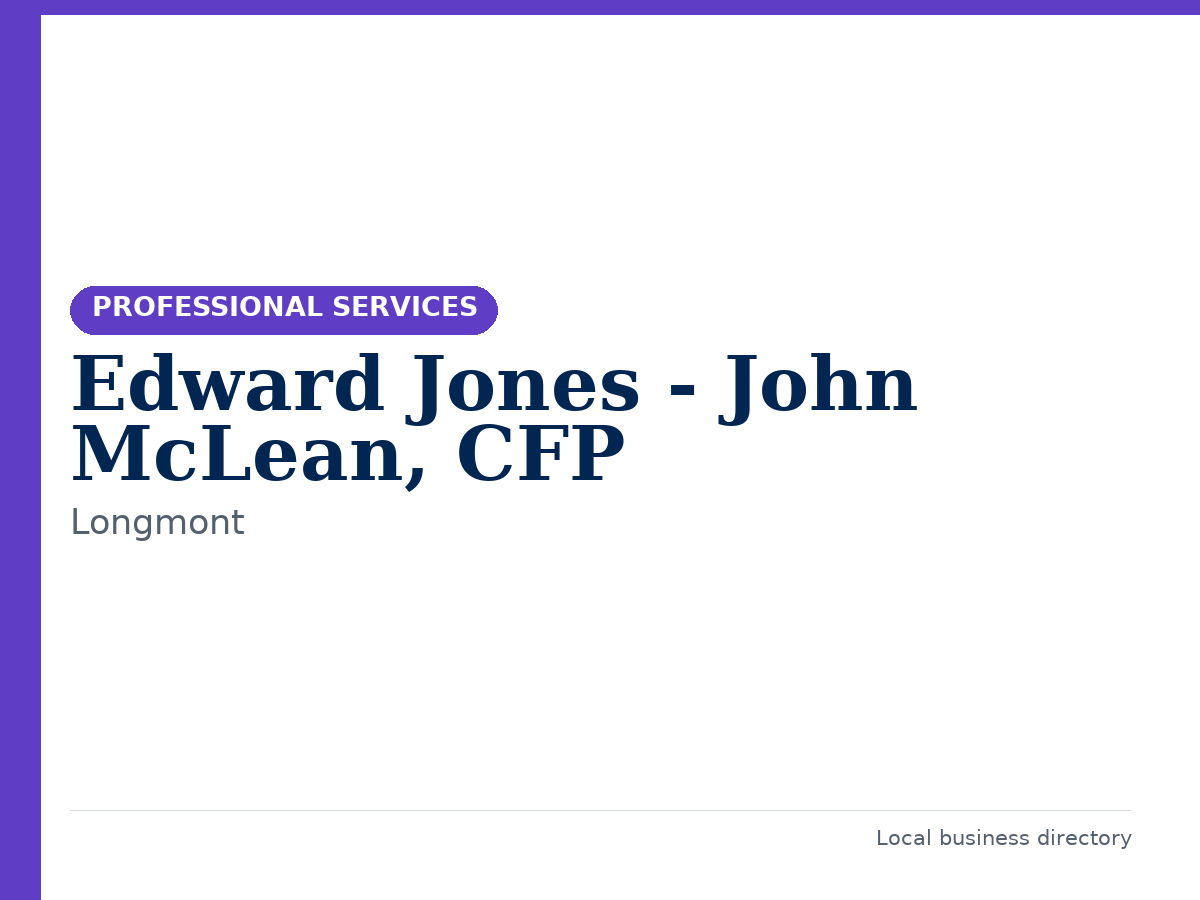 Edward Jones - John McLean, CFP