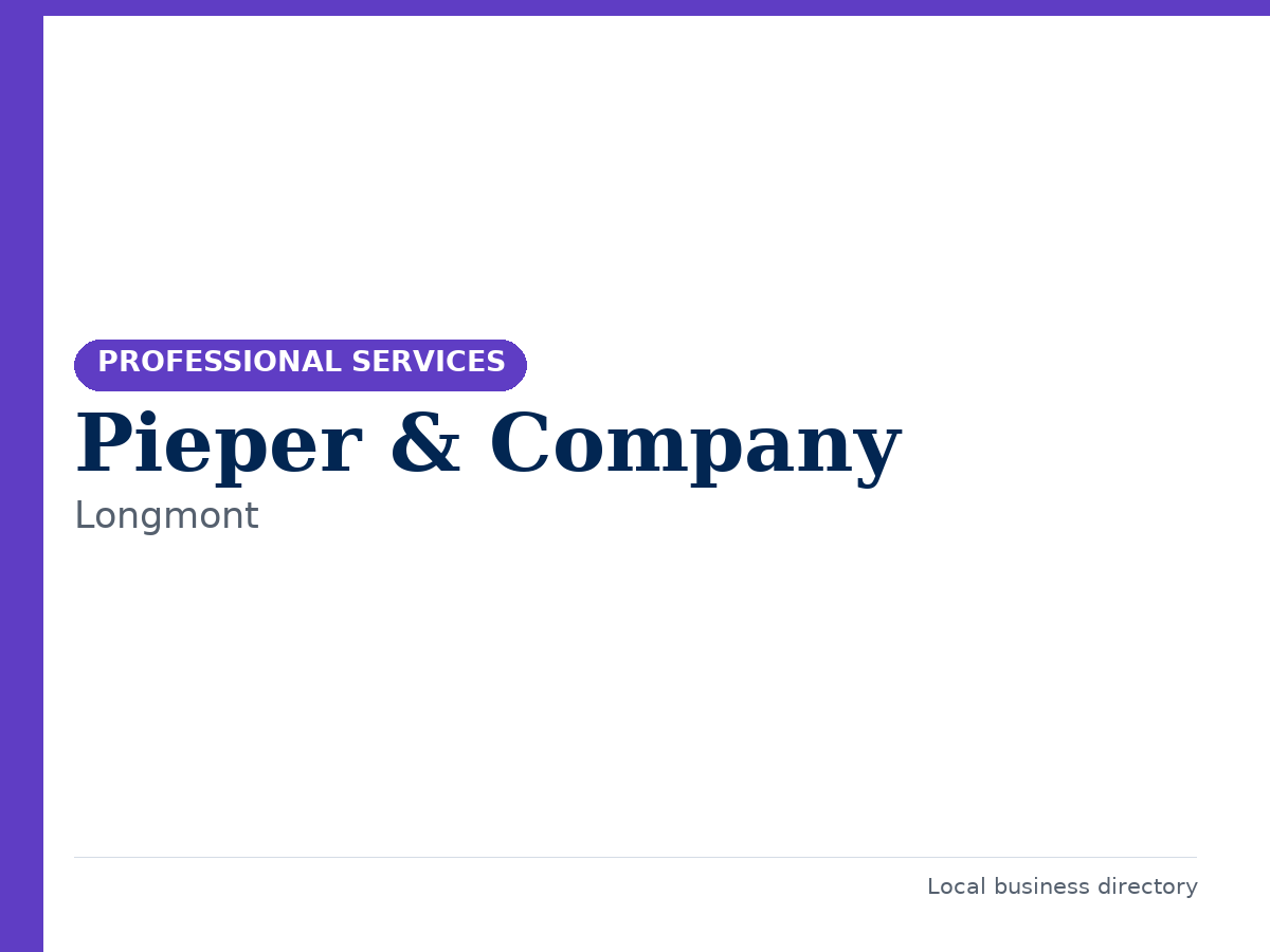 Pieper & Company