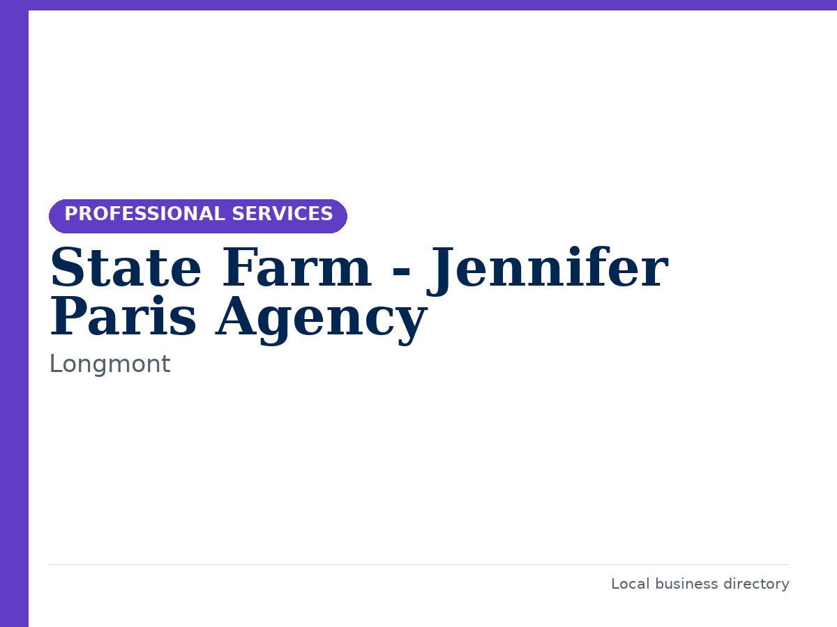 State Farm - Jennifer Paris Agency