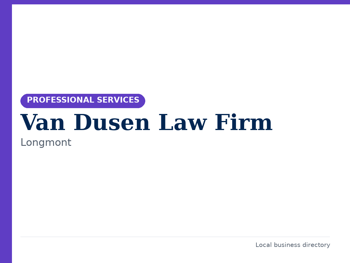 Van Dusen Law Firm