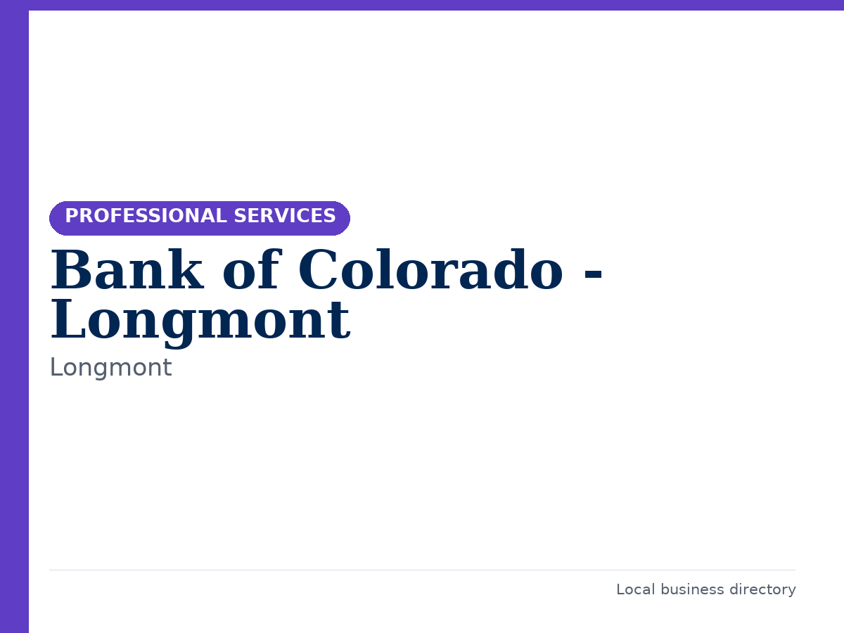 Bank of Colorado - Longmont