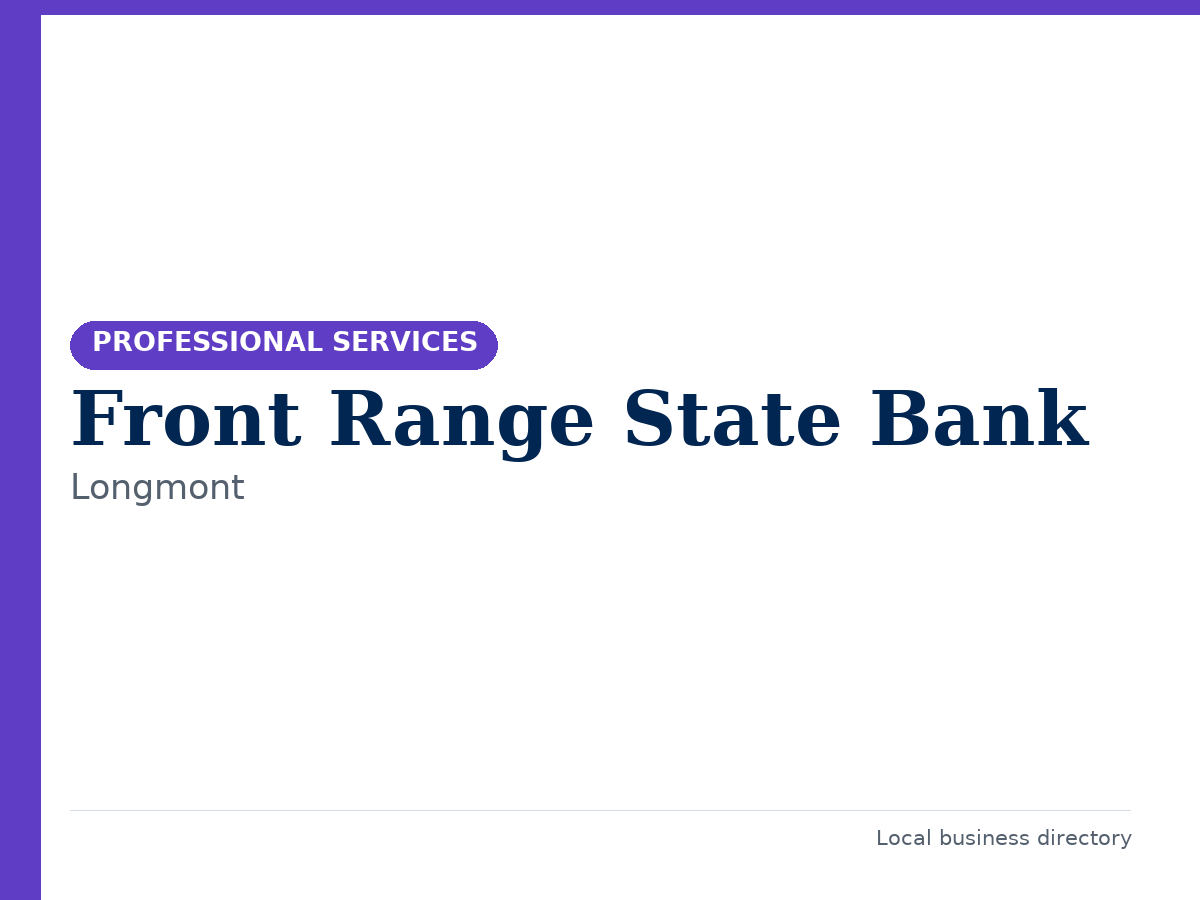 Front Range State Bank