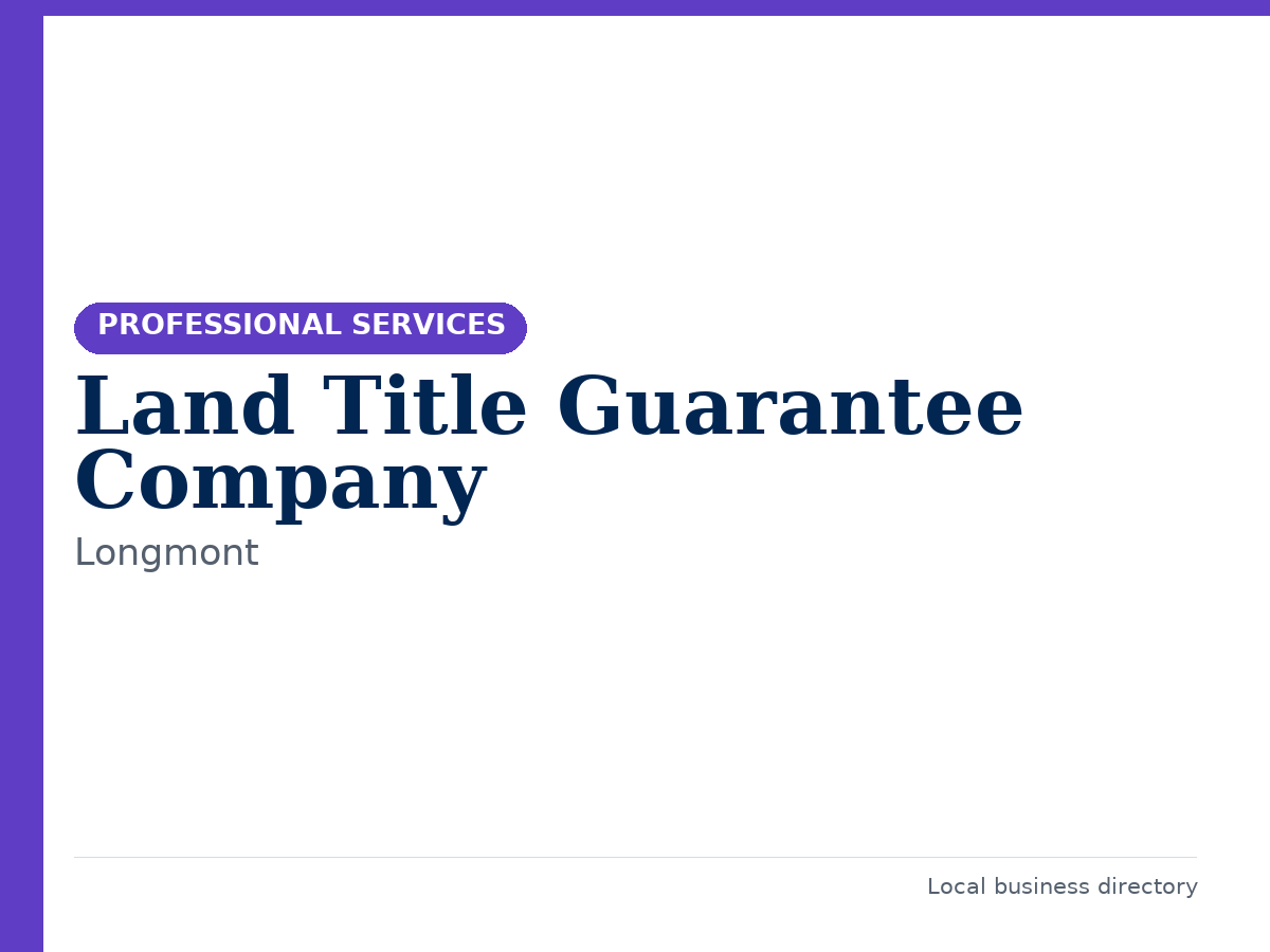 Land Title Guarantee Company