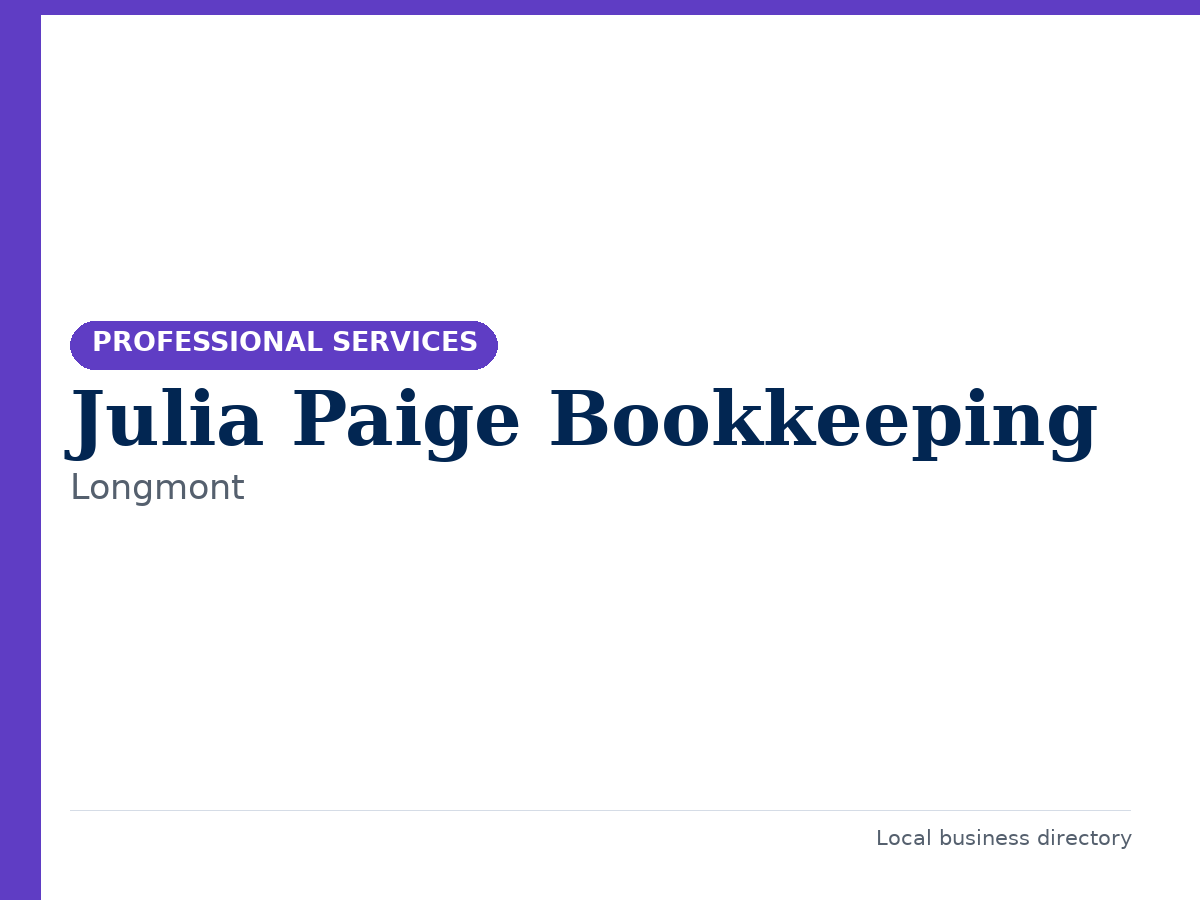 Julia Paige Bookkeeping