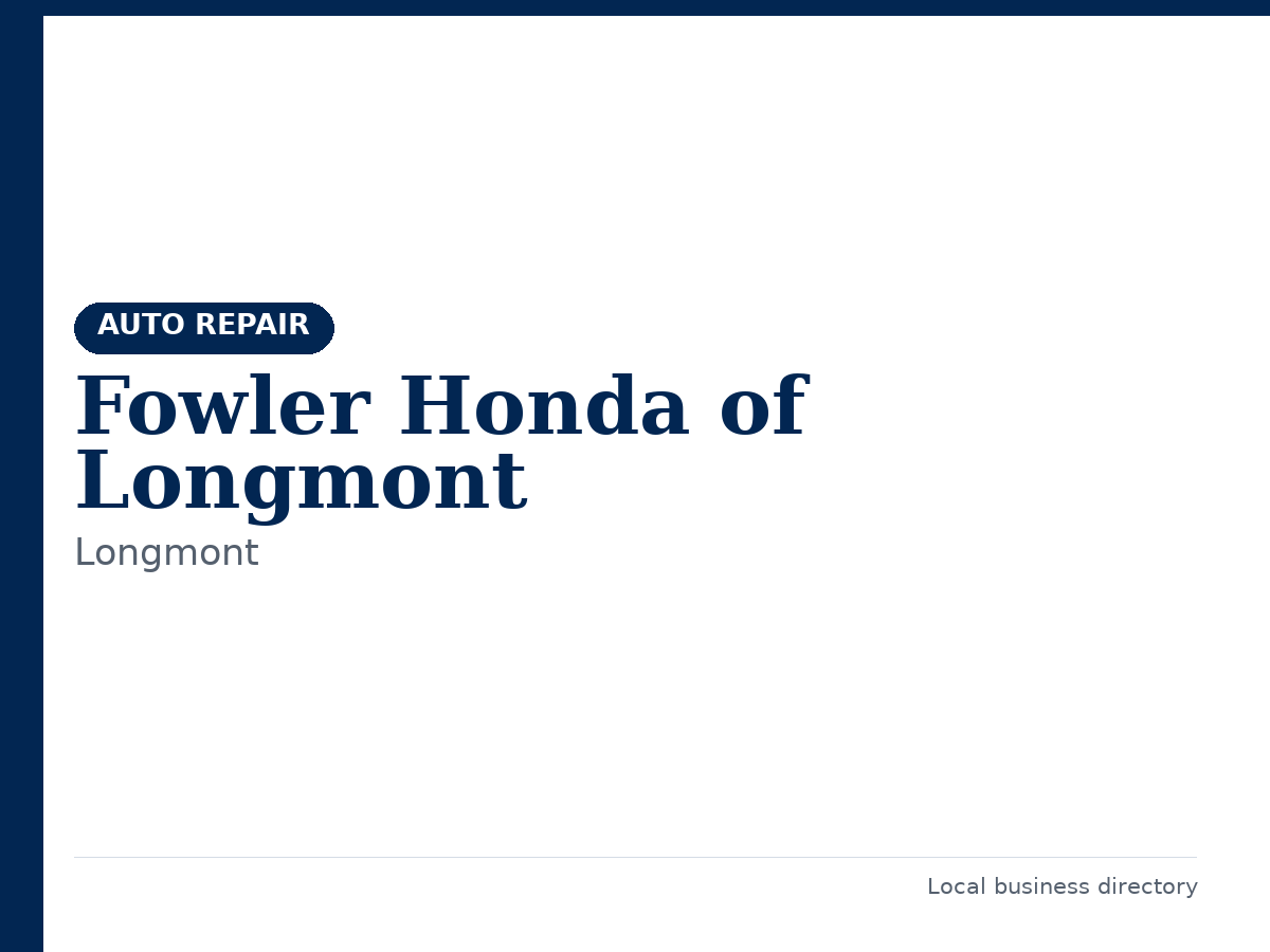 Fowler Honda of Longmont