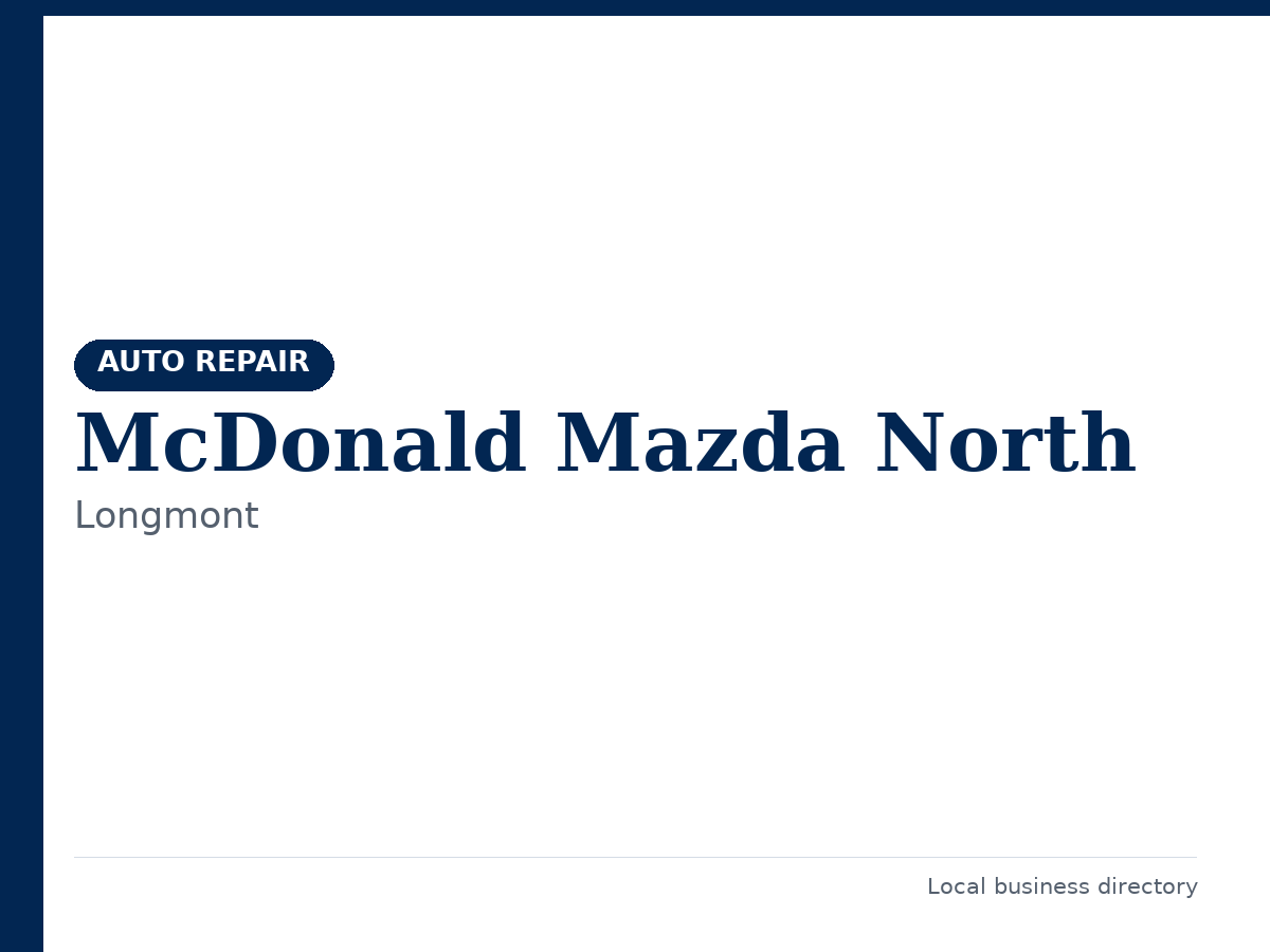 McDonald Mazda North