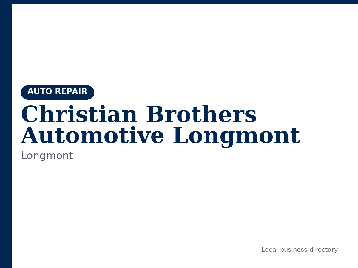 Christian Brothers Automotive Longmont