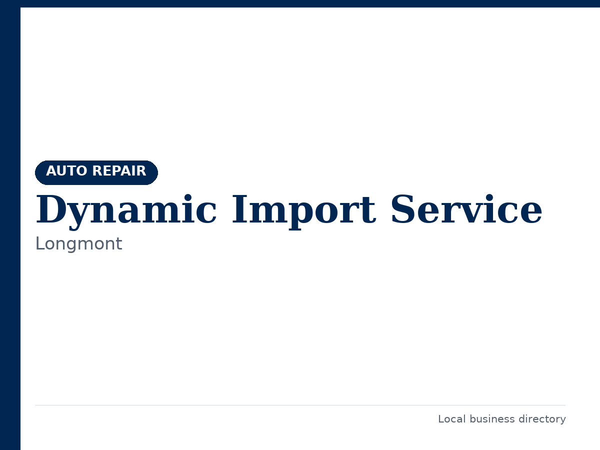 Dynamic Import Service