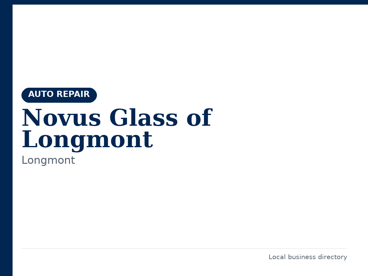 Novus Glass of Longmont