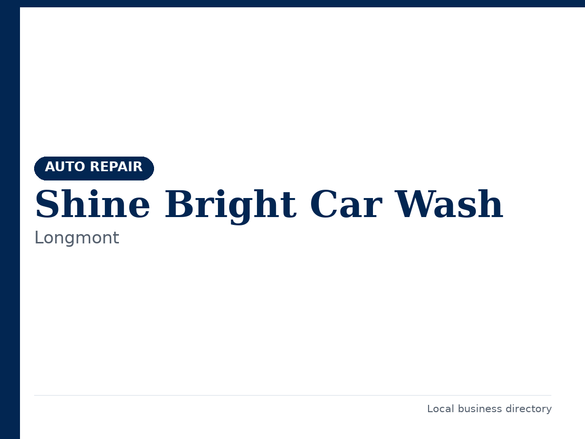 Shine Bright Car Wash