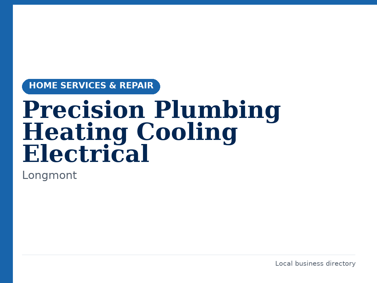Precision Plumbing Heating Cooling Electrical