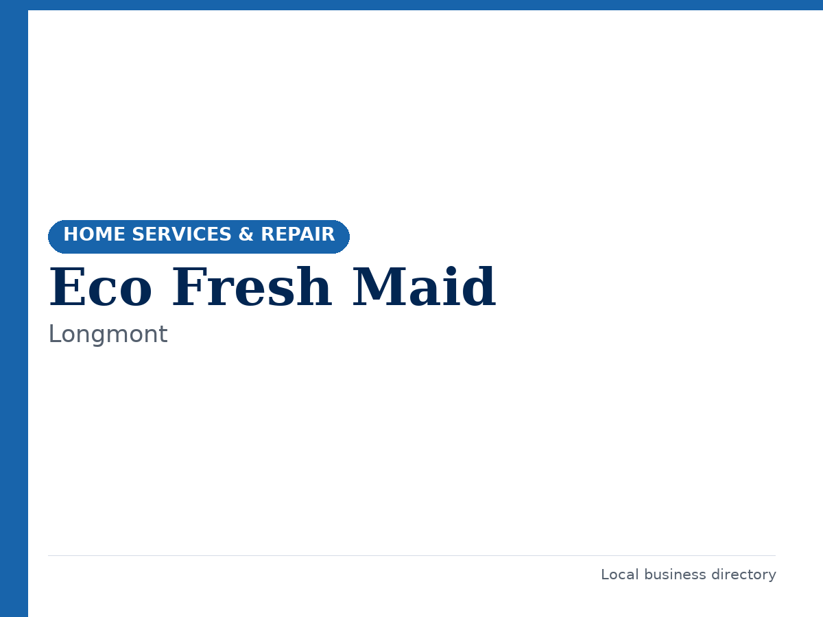 Eco Fresh Maid