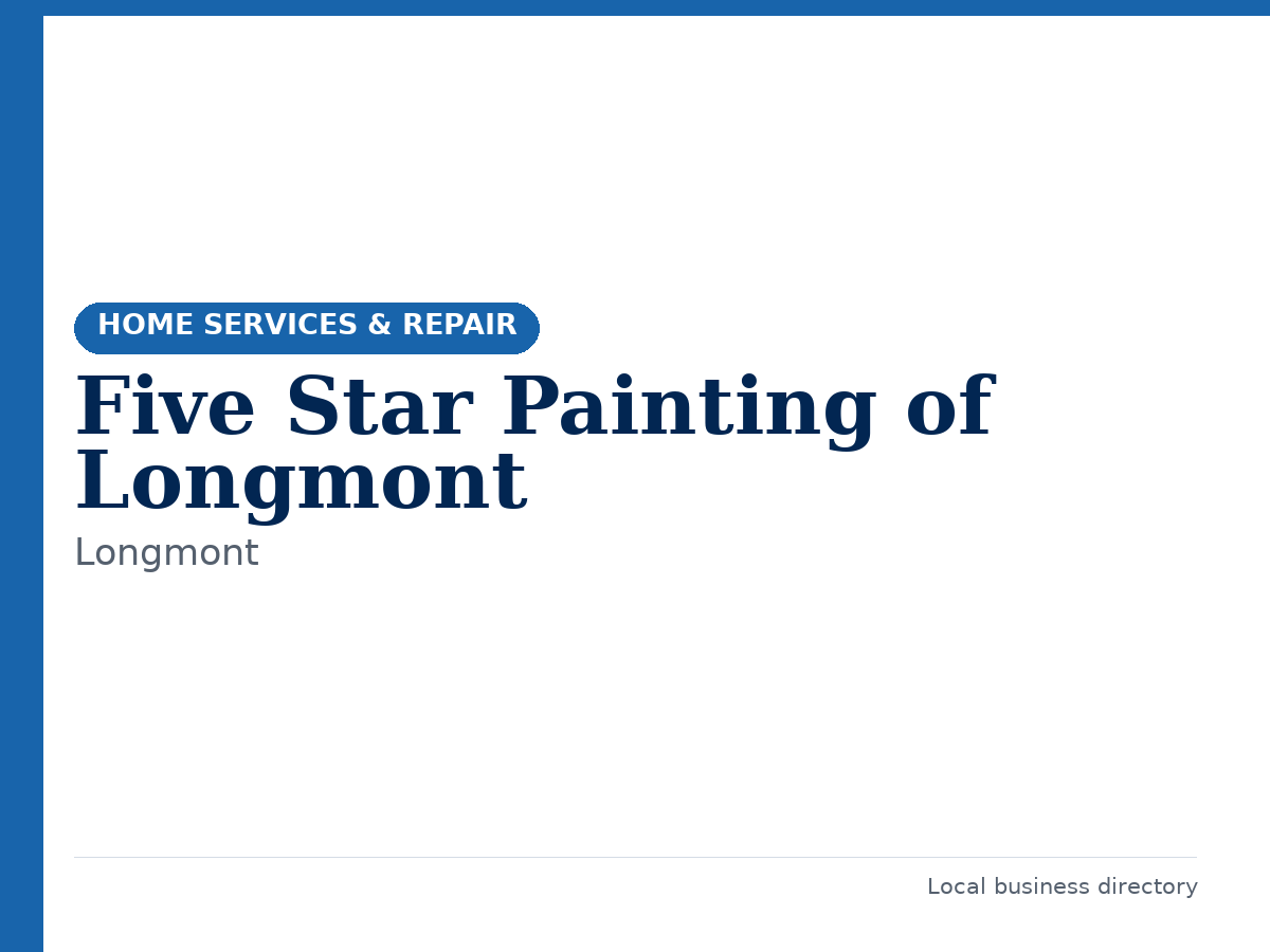Five Star Painting of Longmont
