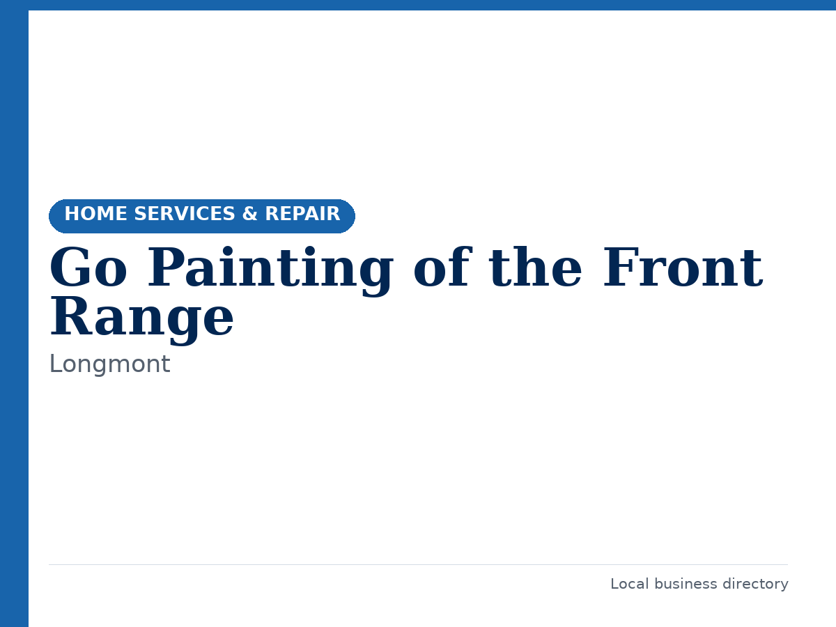 Go Painting of the Front Range