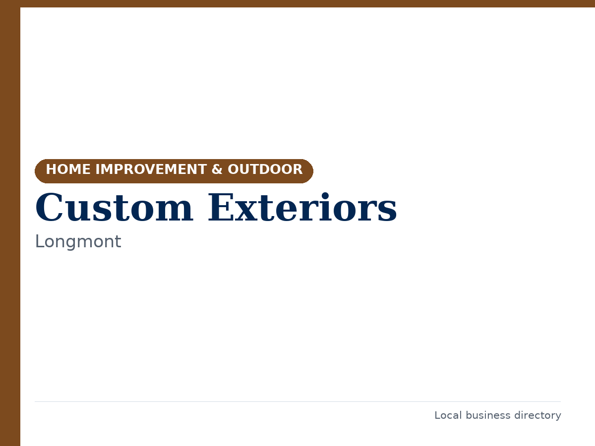 Custom Exteriors