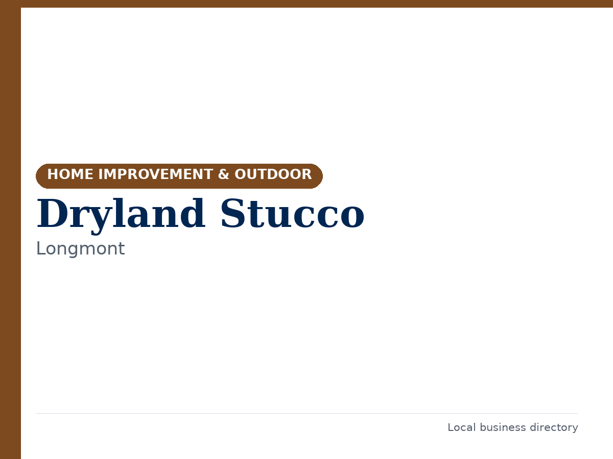 Dryland Stucco