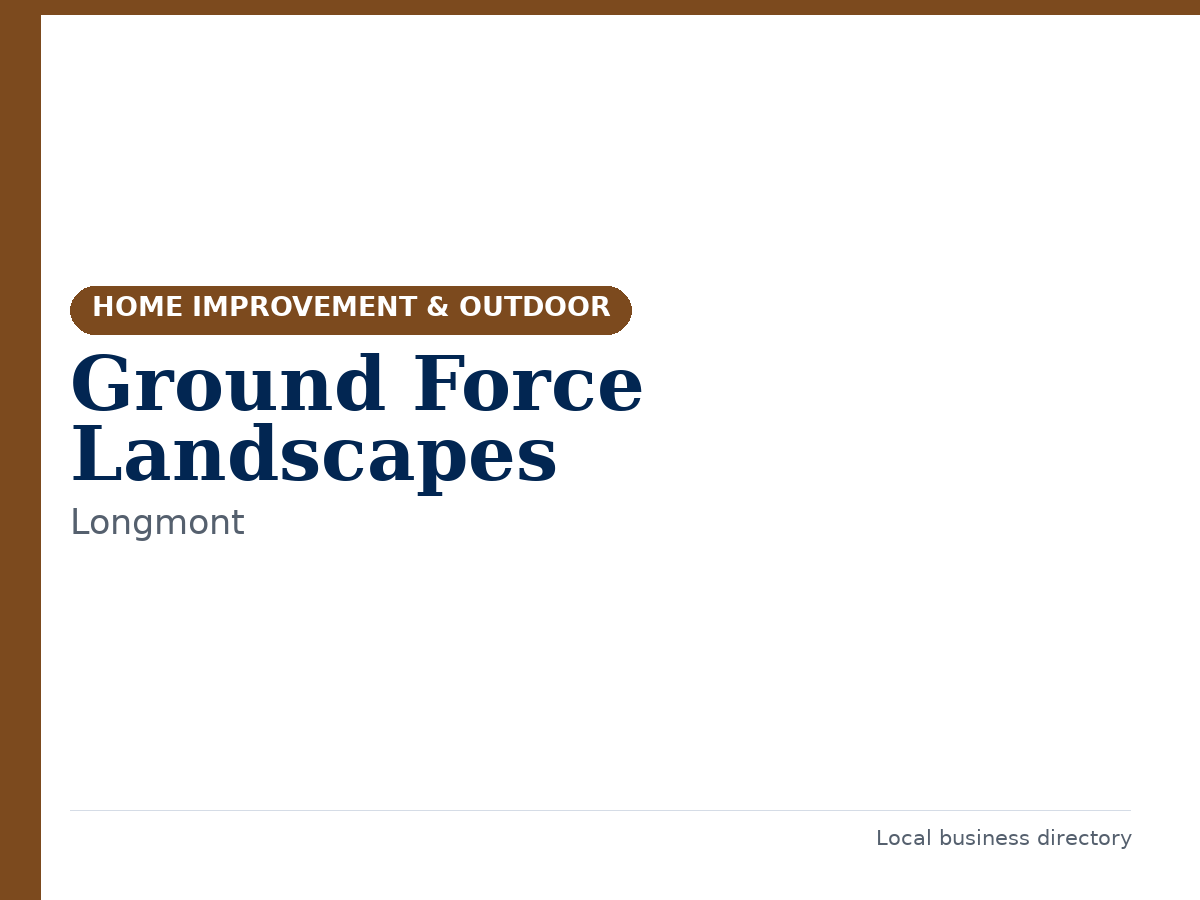 Ground Force Landscapes