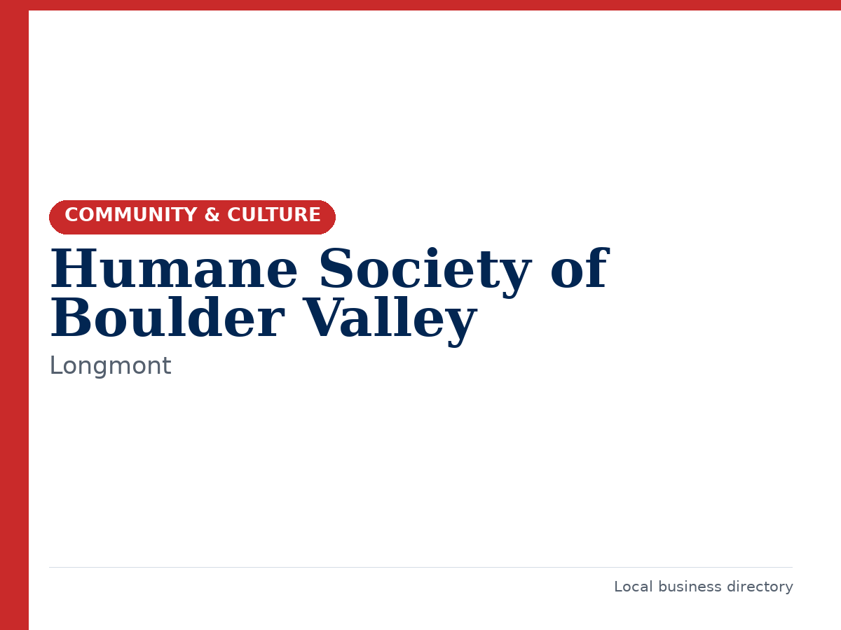 Humane Society of Boulder Valley