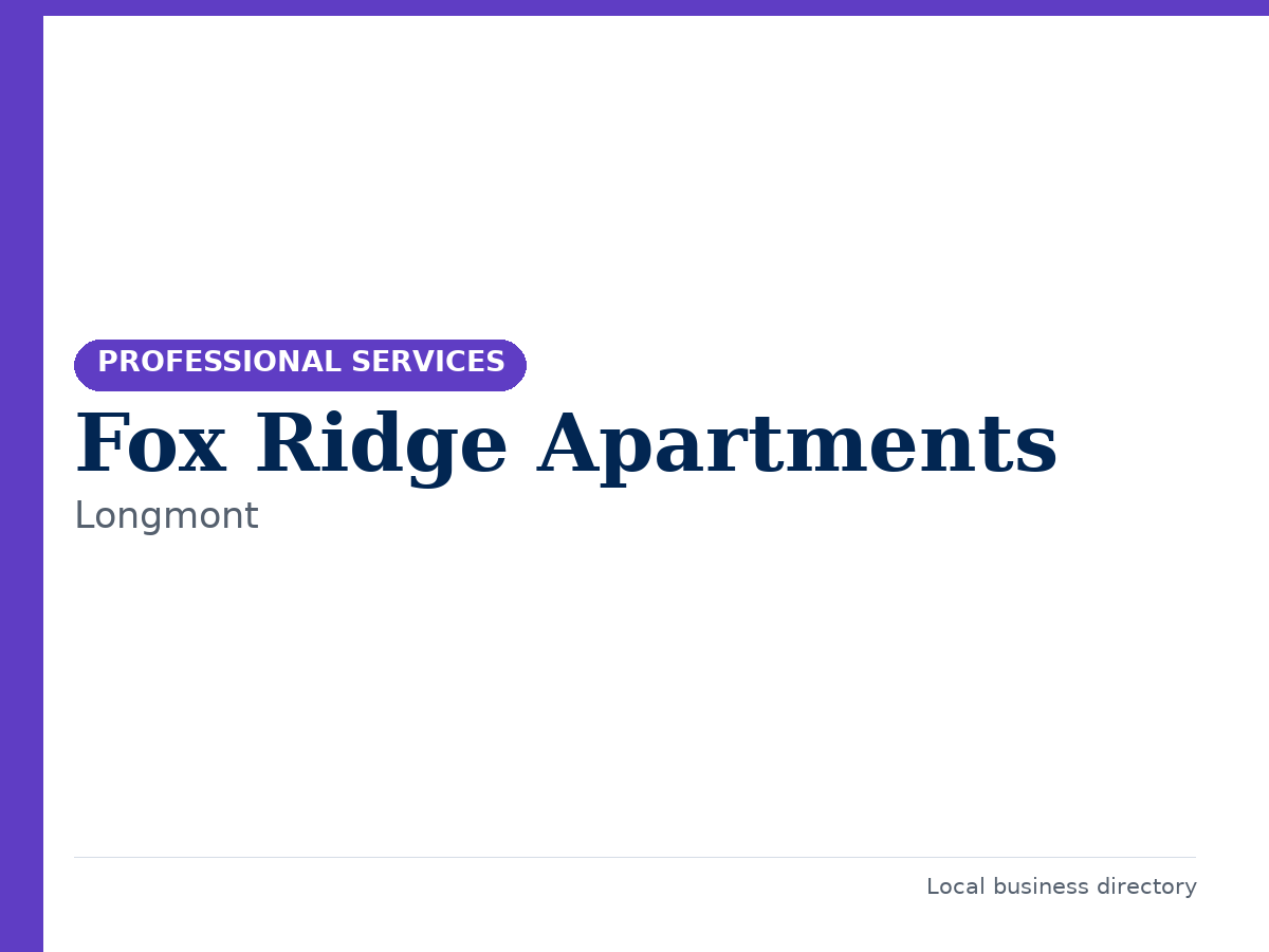 Fox Ridge Apartments