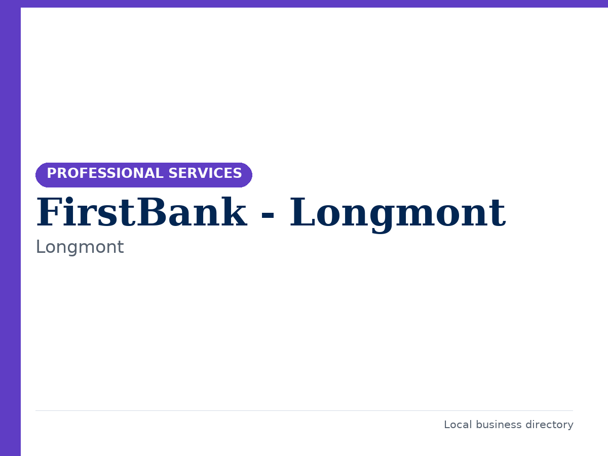 FirstBank - Longmont