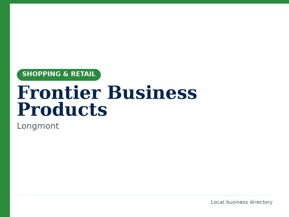 Frontier Business Products