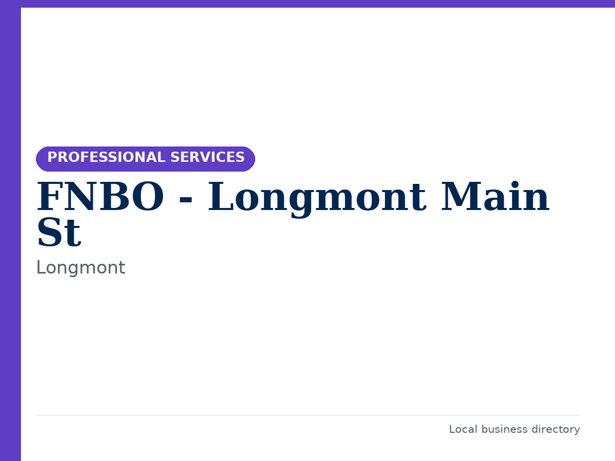 FNBO - Longmont Main St