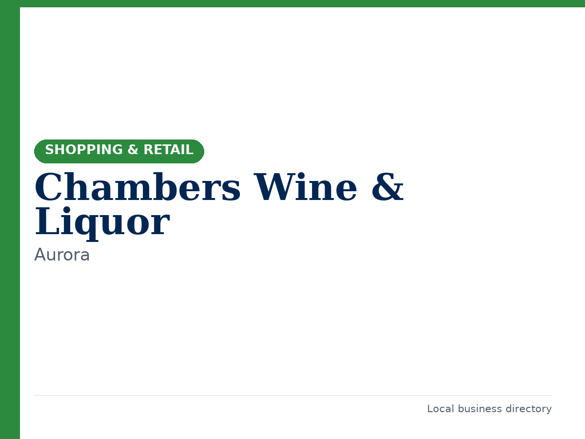 Chambers Wine & Liquor