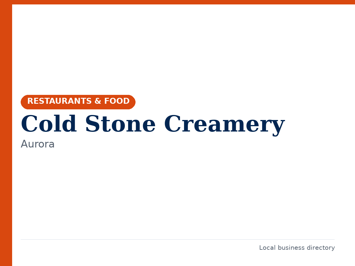 Cold Stone Creamery