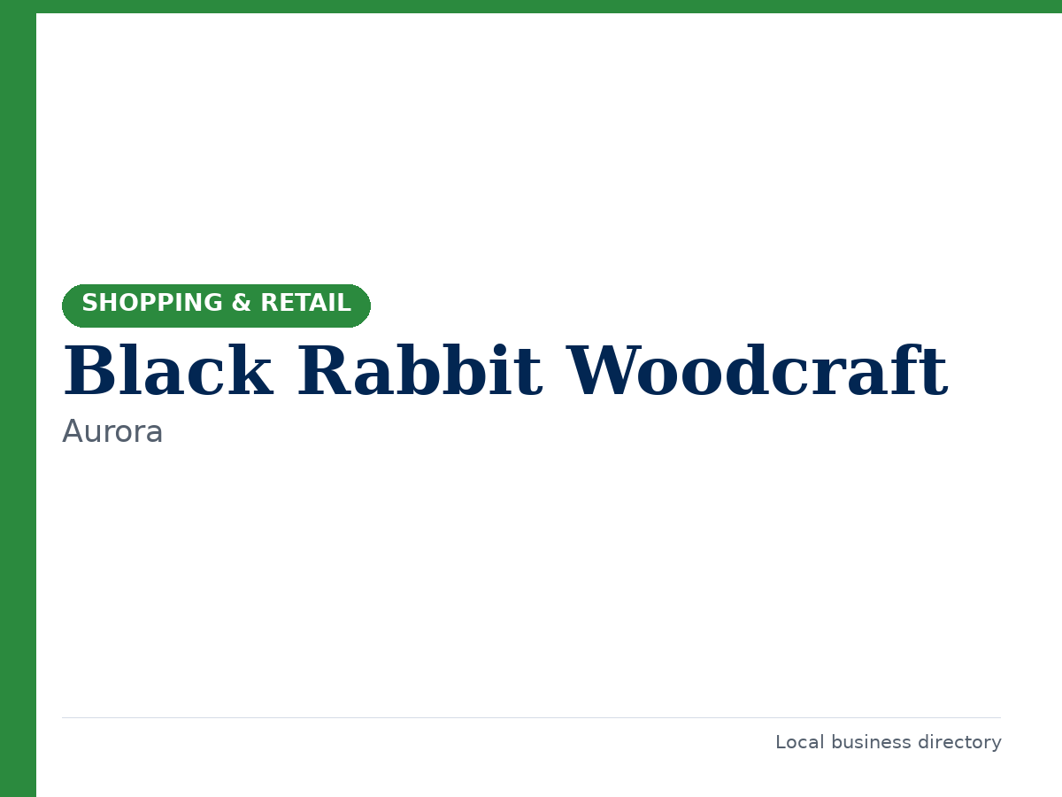 Black Rabbit Woodcraft