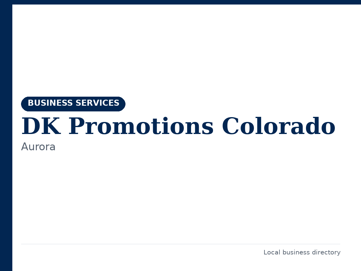 DK Promotions Colorado