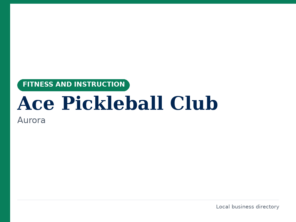 Ace Pickleball Club