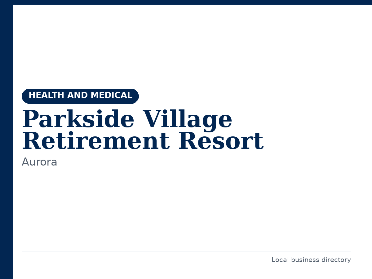 Parkside Village Retirement Resort