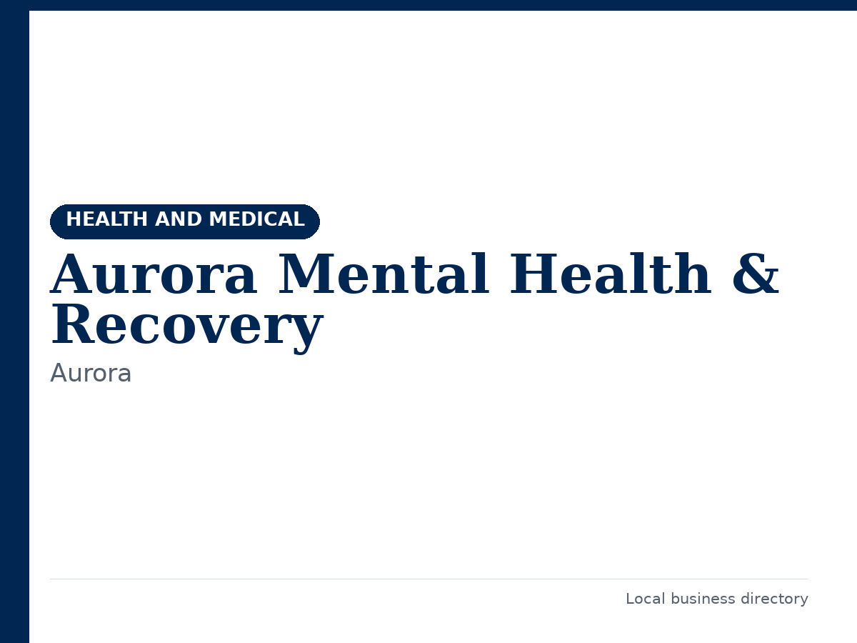 Aurora Mental Health & Recovery