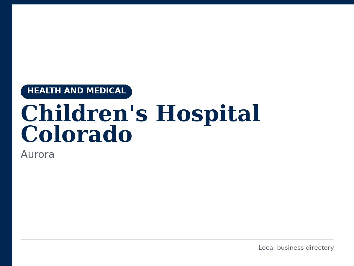 Children's Hospital Colorado
