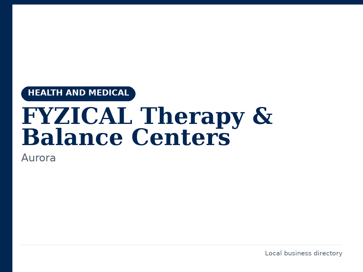 FYZICAL Therapy & Balance Centers